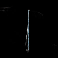 14K White Gold Tennis Bracelet with 95 Prong-Set Round Fancy Vivid Blue Lab Diamonds - 1.59 Carat Total Weight - Covaloro Fine Jewelry