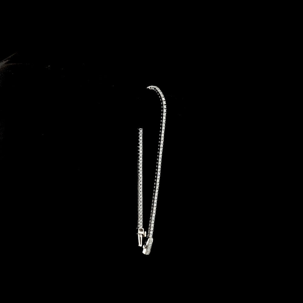 14K White Gold Tennis Bracelet with 98 Round Brilliant Cut Lab Diamonds - 1.53 Carat Total Weight, E-F Color VS1 Clarity - Covaloro Fine Jewelry