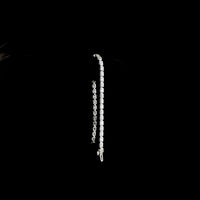 14K White Gold Tennis Bracelet with East-West Bezel Set Emerald Cut Lab Diamonds - 3.57 Carat Total Weight - Covaloro Fine Jewelry
