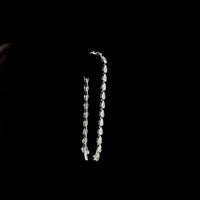 14K White Gold Tennis Bracelet with East-West Bezel Set Pear Shaped Lab Diamonds - 7.04 Carats Total Diamond Weight - Covaloro Fine Jewelry