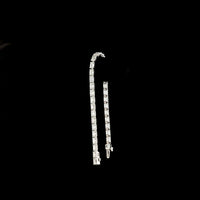 14K White Gold Tennis Bracelet with East-West Set Emerald Cut Lab Diamonds - 11.47 Carat Total Diamond Weight - Covaloro Fine Jewelry