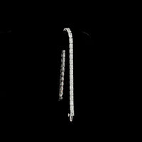 14K White Gold Tennis Bracelet with East-West Set Radiant Cut Lab Diamonds - 11.77 Carats Total Diamond Weight - Covaloro Fine Jewelry