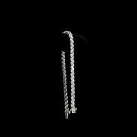 14K White Gold Tennis Bracelet with Inclined Marquise Cut Lab Diamonds - 7.60 Carat Total Weight, E-F Color VS Clarity - Covaloro Fine Jewelry
