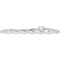 14K White Gold Tennis Bracelet with Lab Grown Diamonds - 5.00 Carat Total Diamond Weight