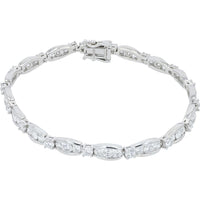 14K White Gold Tennis Bracelet with Lab Grown Diamonds - 5.00 Carat Total Diamond Weight