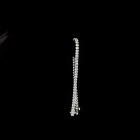 14K White Gold Tennis Bracelet with North-South Oval Cut Lab Diamonds - 6.87 Carats Total Diamond Weight - Covaloro Fine Jewelry