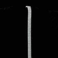 14K White Gold Tennis Bracelet with North-South Pear Shape Lab-Grown Diamonds - 13.96 Total Carat Weight, E-F Color, VS Clarity - Covaloro Fine Jewelry