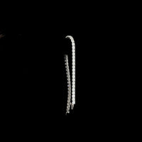 14K White Gold Tennis Bracelet with Prong Set Asscher Cut Lab Diamonds - 10.49 Carat Total Weight, 50 Stones E-F VS1 - Covaloro Fine Jewelry