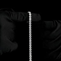 14K White Gold Tennis Bracelet with Prong Set Round Brilliant Cut Lab Diamonds - 12.50 Carat Total Weight - Covaloro Fine Jewelry