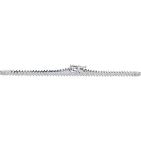 14K White Gold Tennis Bracelet with Prong-Set Round Diamonds - 1.50 Carats Total Diamond Weight