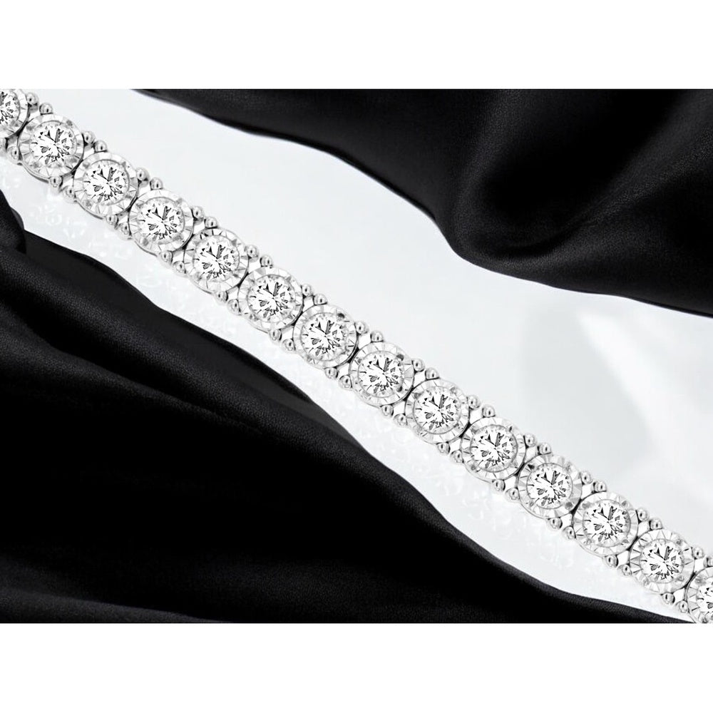 14K White Gold Tennis Bracelet with Prong-Set Round Diamonds - 3.00 Carat Total Diamond Weight - Royal Jewelry