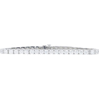 14K White Gold Tennis Bracelet with Prong-Set Round Lab Grown Diamonds - 14.50 Carat Total Diamond Weight