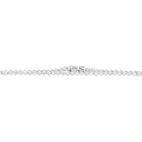 14K White Gold Tennis Bracelet with Prong-Set Round Lab Grown Diamonds - 5.00 Carat Total Diamond Weight