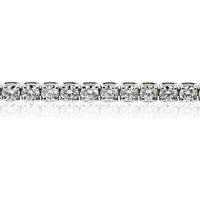 14K White Gold Tennis Bracelet with Round Brilliant Cut Diamonds - 8.04 Carats Total Diamond Weight