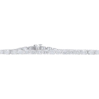 14K White Gold Tennis Bracelet with Round Lab-Grown Diamonds - 9.00 Carat Total Diamond Weight