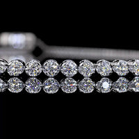 14K White Gold Tennis Bracelet with U-Prong Set Round Lab Diamonds - 0.90 Carat Total Weight, 29 Stones, E-F Color VS1 Clarity - Covaloro Fine Jewelry