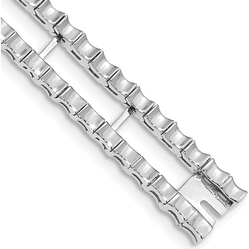 14K White Gold Tennis Jacket Blank - 6.5", 10.5 mm Width by Oro Pregiato