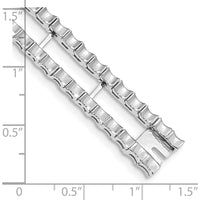 14K White Gold Tennis Jacket Blank - 6.5", 10.5 mm Width by Oro Pregiato