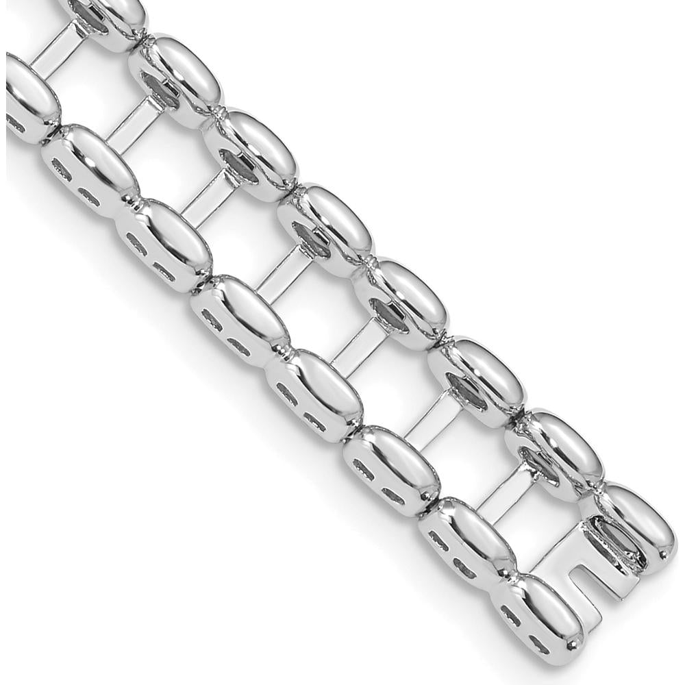 14K White Gold Tennis Jacket Blank - 6.5", 10mm Width by Oro Pregiato