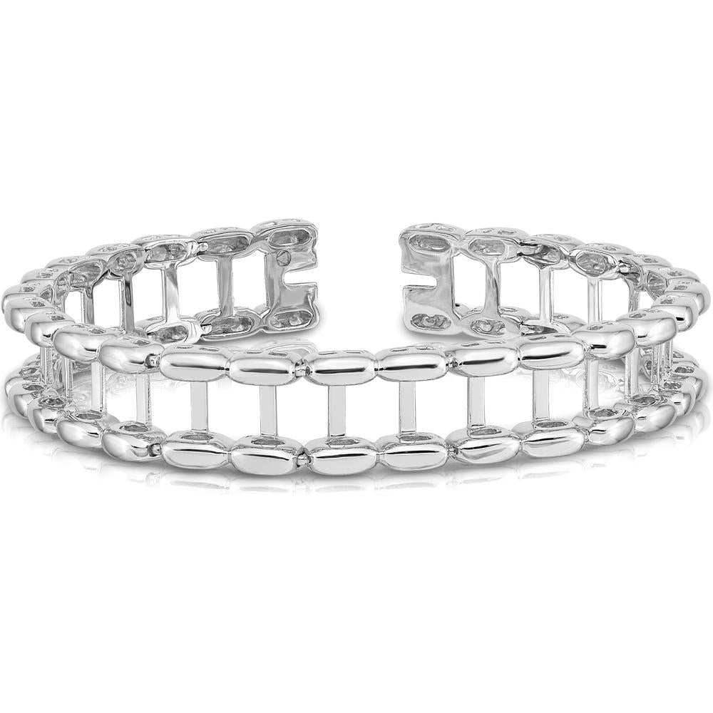 14K White Gold Tennis Jacket Blank - 6.5", 10mm Width by Oro Pregiato