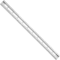 14K White Gold Tennis Jacket Blank - 6.5" Bracelet Base for Custom Gemstones by Monteluci Fine Jewelry