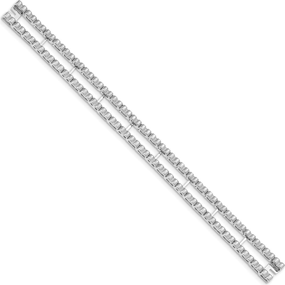 14K White Gold Tennis Jacket Blank Bracelet - 6.5" by Monteluci Fine Jewelry