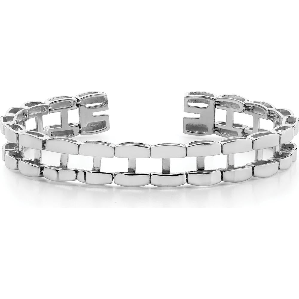 14K White Gold Tennis Jacket Blank Bracelet - 6.5in, 11mm Width by Oro Pregiato