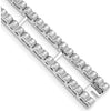 14K White Gold Tennis Jacket Bracelet with Polished Finish - 6.5" Length by Monteluci Fine Jewelry