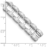14K White Gold Tennis Jacket Bracelet with Rhodium Plating - 6.5" by Oro Pregiato