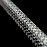 14K White Gold Tennis Necklace with 11.05 Carats of U-Prong Set Round Lab Diamonds - E-F Color VS1 Clarity - Covaloro Fine Jewelry