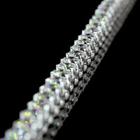 14K White Gold Tennis Necklace with 11.05 Carats of U-Prong Set Round Lab Diamonds - E-F Color VS1 Clarity - Covaloro Fine Jewelry