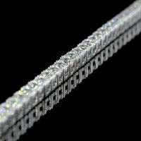 14K White Gold Tennis Necklace with 140 Brilliant Cut Round Lab Diamonds - E-F VS Clarity, 12.56 Carat Total Weight - Covaloro Fine Jewelry