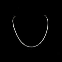 14K White Gold Tennis Necklace with 149 Prong-Set Brilliant Cut Lab Diamonds - 10.15 Carat Total Weight - Covaloro Fine Jewelry