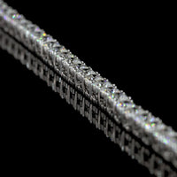 14K White Gold Tennis Necklace with 157 Round Brilliant Cut Lab Diamonds - 8.58 Carat Total Weight, E-F Color VS1 Clarity - Covaloro Fine Jewelry
