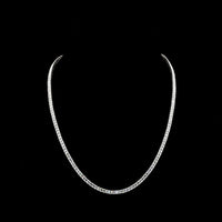 14K White Gold Tennis Necklace with 17.17 Carats of Antique Cushion Cut Lab Diamonds in Prong Setting E-F VS1 - Covaloro Fine Jewelry