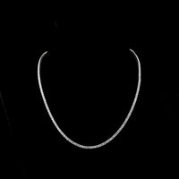 14K White Gold Tennis Necklace with 170 Prong-Set Round Lab Diamonds - 9.43 Carat Total Weight - Covaloro Fine Jewelry