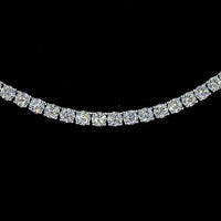 14K White Gold Tennis Necklace with 170 Prong-Set Round Lab Diamonds - 9.43 Carat Total Weight - Covaloro Fine Jewelry
