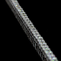 14K White Gold Tennis Necklace with 177 Prong-Set Round Lab Diamonds - E-F Color VS1 Clarity - 6.71 Carat Total Weight - Covaloro Fine Jewelry