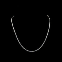 14K White Gold Tennis Necklace with 199 Round Brilliant Cut Lab Diamonds - 5.32 Carats Total Diamond Weight (E-F Color, VS1 Clarity) - Covaloro Fine Jewelry