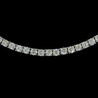 14K White Gold Tennis Necklace with 199 Round Brilliant Cut Lab Diamonds - 5.32 Carats Total Diamond Weight (E-F Color, VS1 Clarity) - Covaloro Fine Jewelry