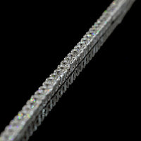 14K White Gold Tennis Necklace with 199 Round Brilliant Cut Lab Diamonds - 5.32 Carats Total Diamond Weight (E-F Color, VS1 Clarity) - Covaloro Fine Jewelry