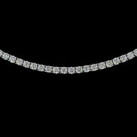 14K White Gold Tennis Necklace with 213 Prong-Set Round Lab Diamonds - 4.43 Carat Total Weight, E-F Color VS Clarity - Covaloro Fine Jewelry