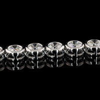 14K White Gold Tennis Necklace with 83 Bezel-Set Round Lab Diamonds - 25.2 Carat Total Weight, E-F Color VS2 Clarity - Covaloro Fine Jewelry