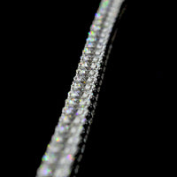 14K White Gold Tennis Necklace with 95 Round Brilliant and 8 Marquise Cut Lab Diamonds - 25.03 Carat Total Weight - Covaloro Fine Jewelry