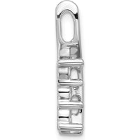 14K White Gold Three-Stone Curved Bar Chain Slide Mounting for 3-4.3mm Stones by Oro Pregiato