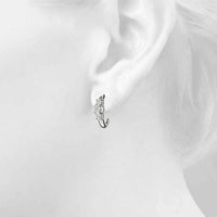 14K White Gold Three Stone Lab Diamond Earrings - 0.48 Carat Total Weight by Robinson's Jewelers