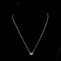 14K White Gold Toi et Moi Pendant with Inclined Pear-Shape Lab Diamonds - 0.64 Carat Total Weight, E-F Color VS Clarity - Covaloro Fine Jewelry