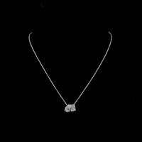 14K White Gold Toi et Moi Pendant with Radiant and Pear Shaped Lab-Grown Diamonds - 3.54 Carat Total Weight, D VVS2 Clarity, IGI Certified - Covaloro Fine Jewelry