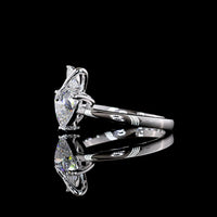 14K White Gold Toi et Moi Ring with 1.72 Carats Heart Cut Lab Diamond and 0.16 Carats Marquise Diamond - 1.88 Carats Total Carat Weight - Covaloro Fine Jewelry