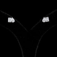 14K White Gold Toi et Moi Stud Earrings with Emerald Cut and Pear Cut Lab Grown CVD Diamonds - 1.77 Carats Total Diamond Weight - Covaloro Fine Jewelry